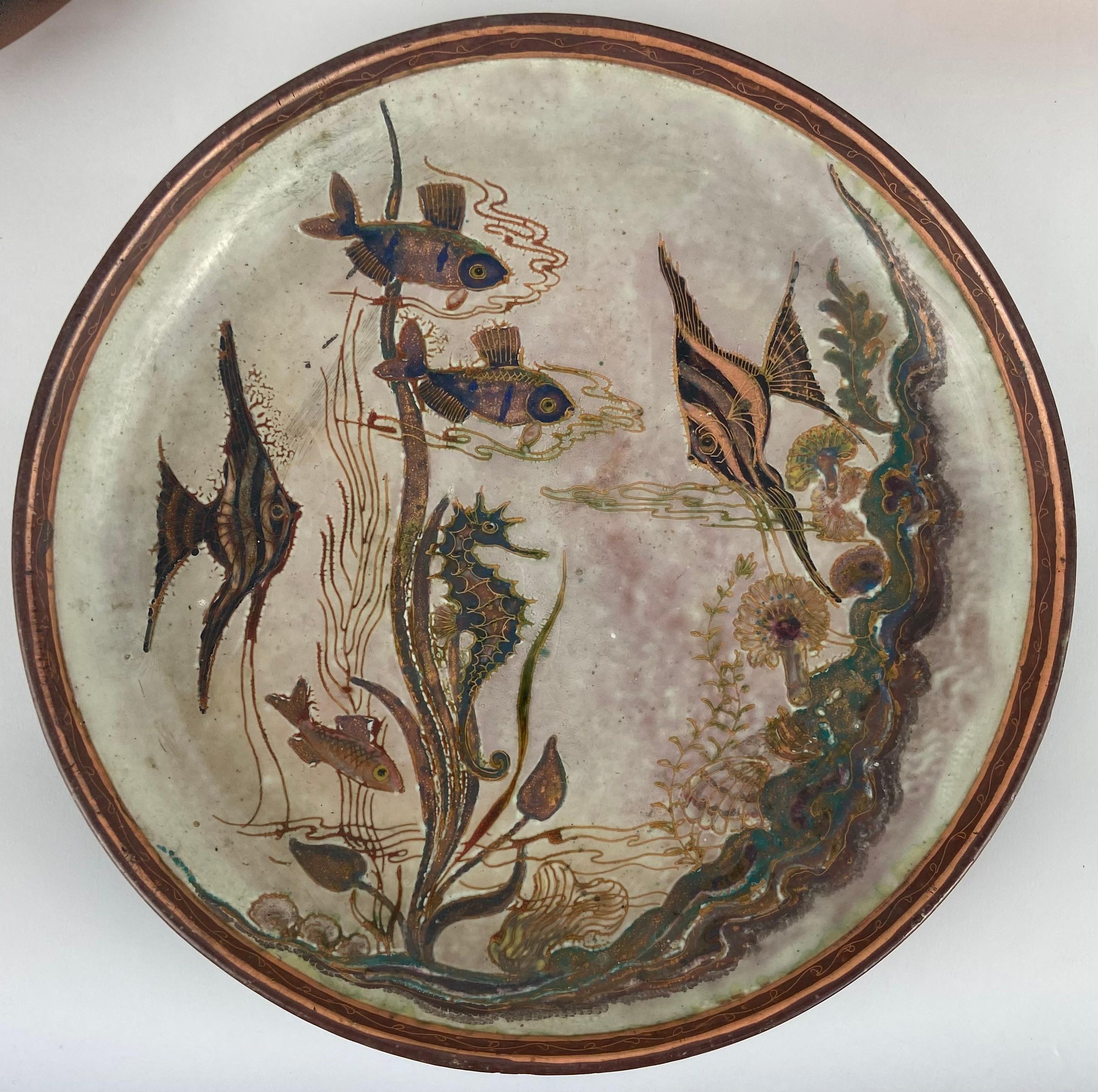 Dutch Series of 5 plates in enamel For Sale