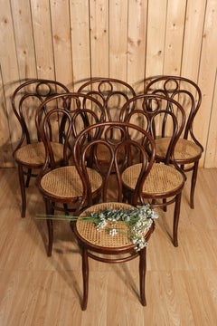 Series Of 6 Hofmann Bistro Chairs, Angel Wing Model