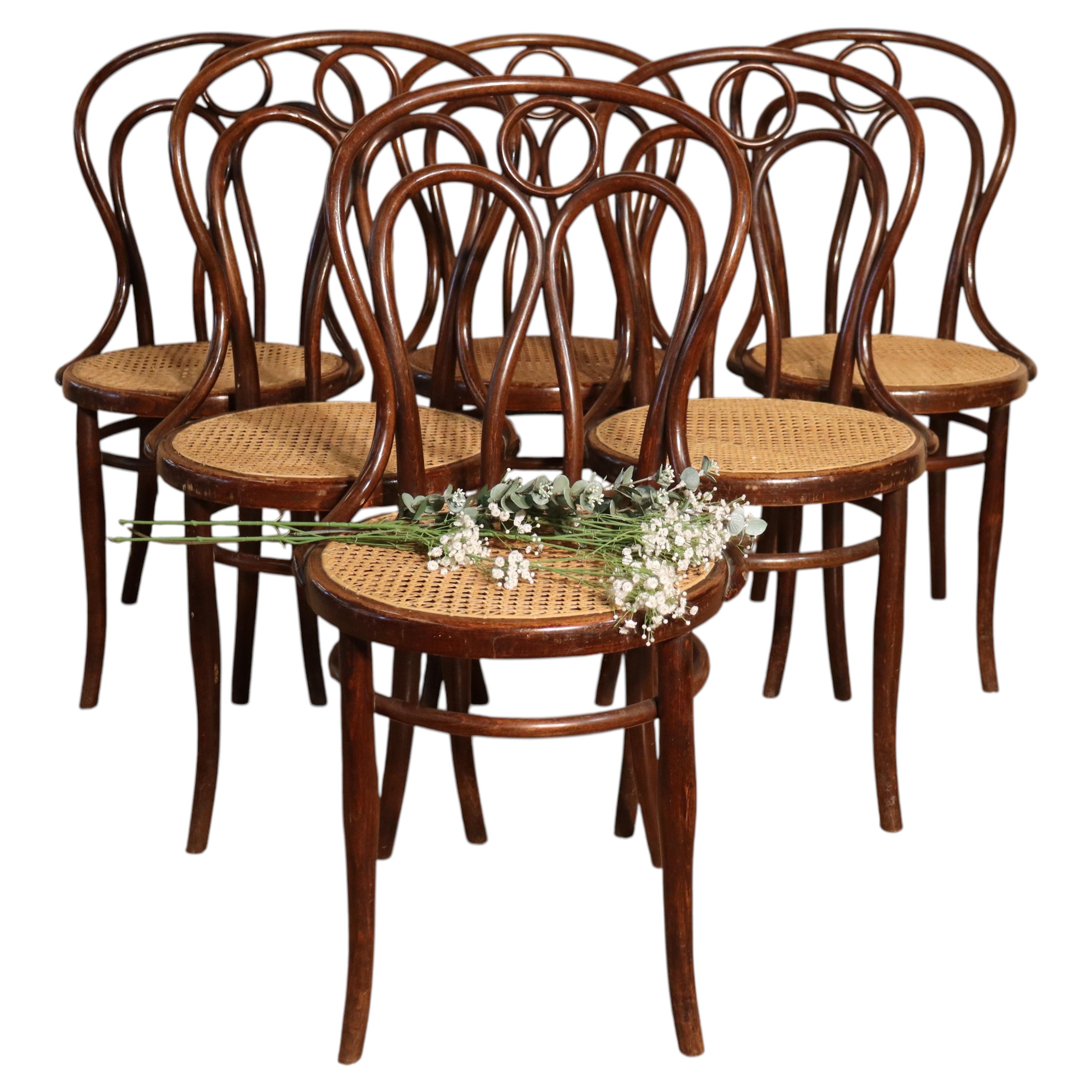Series Of 6 Hofmann Bistro Chairs, Angel Wing Model For Sale