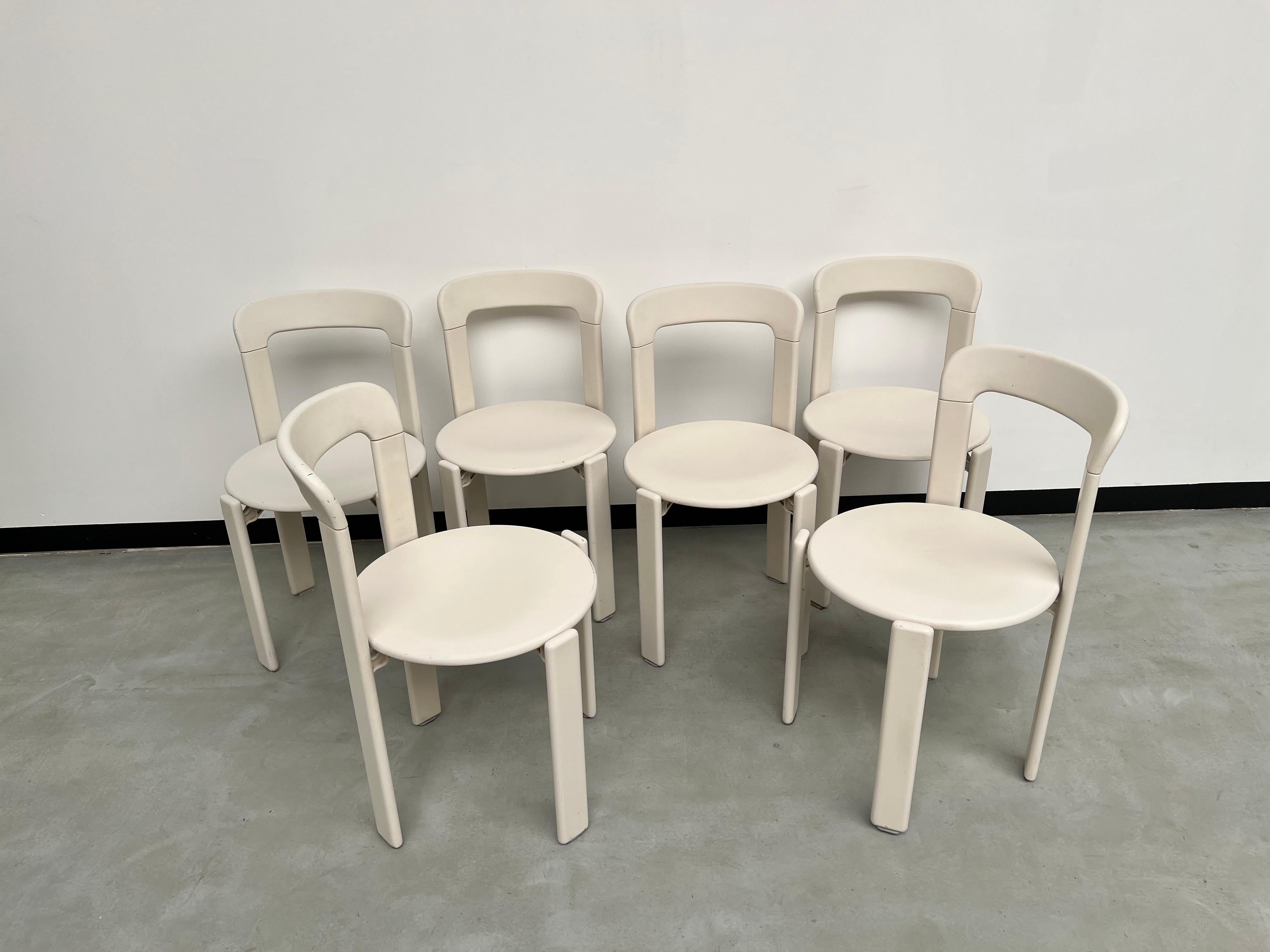 Series of 6 Rey chairs by Dietiker, circa 1971 For Sale 3