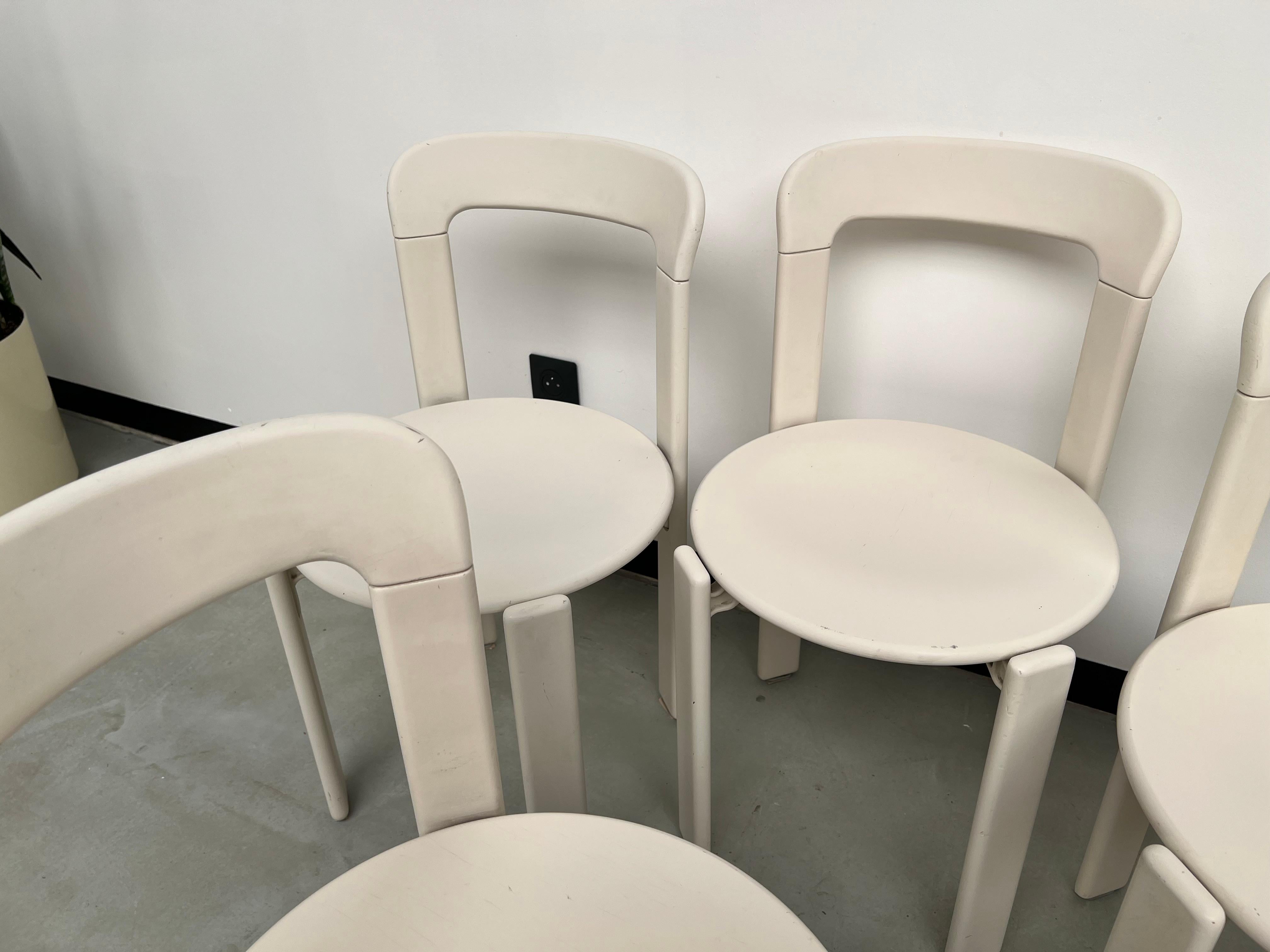Series of 6 Rey chairs by Dietiker, circa 1971 For Sale 6