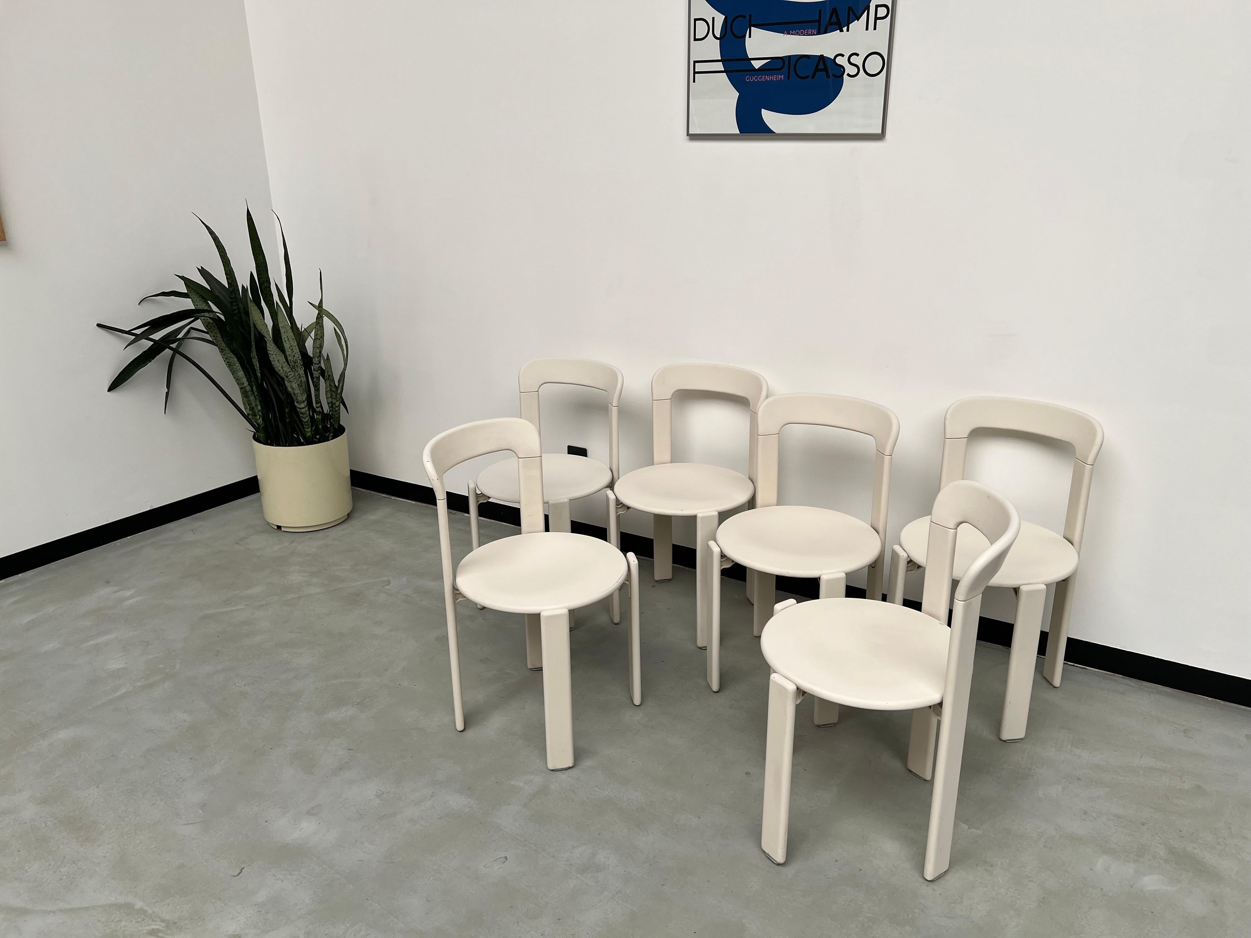 Series of 6 Rey chairs by Dietiker, circa 1971 12