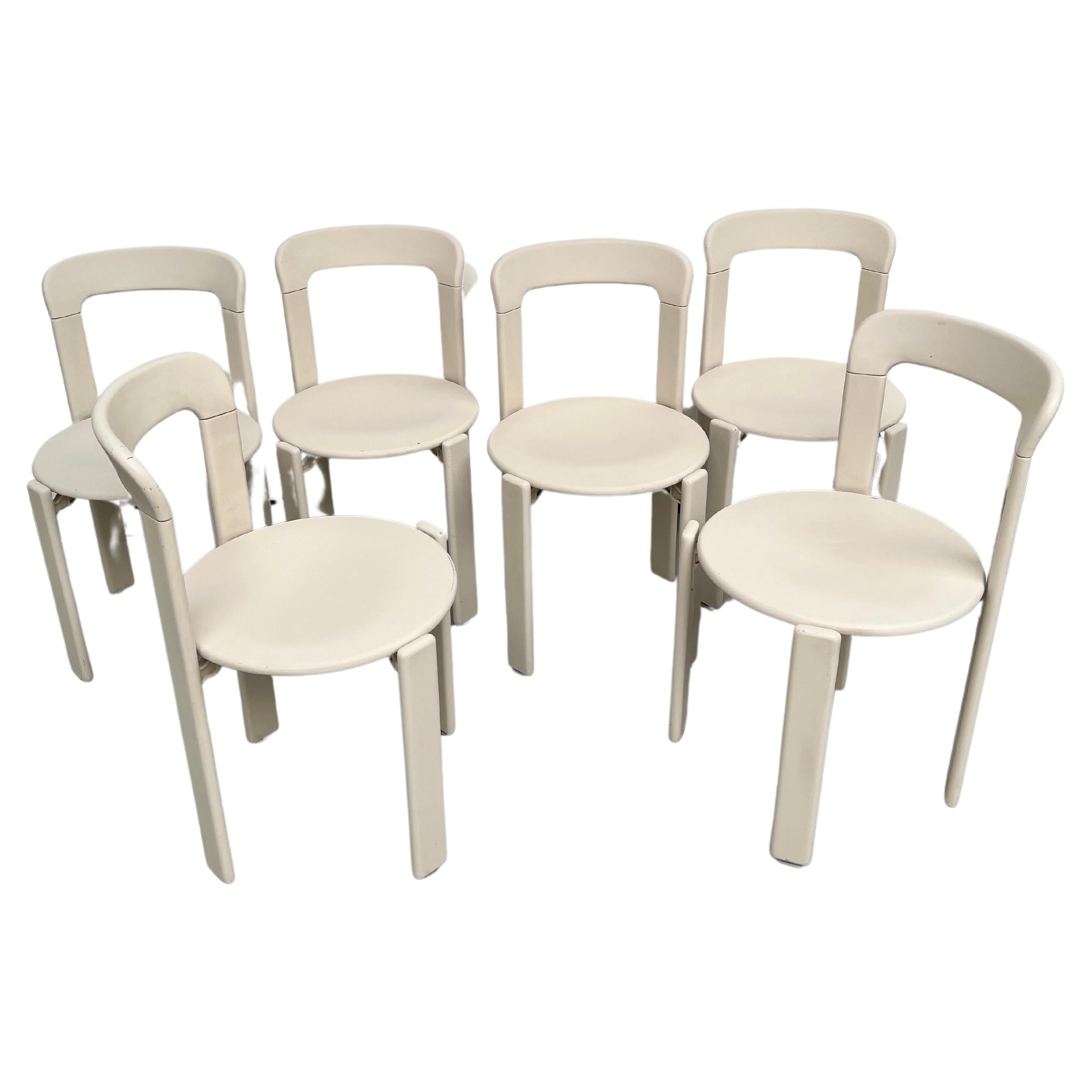 Series of 6 Rey chairs by Dietiker, circa 1971 For Sale