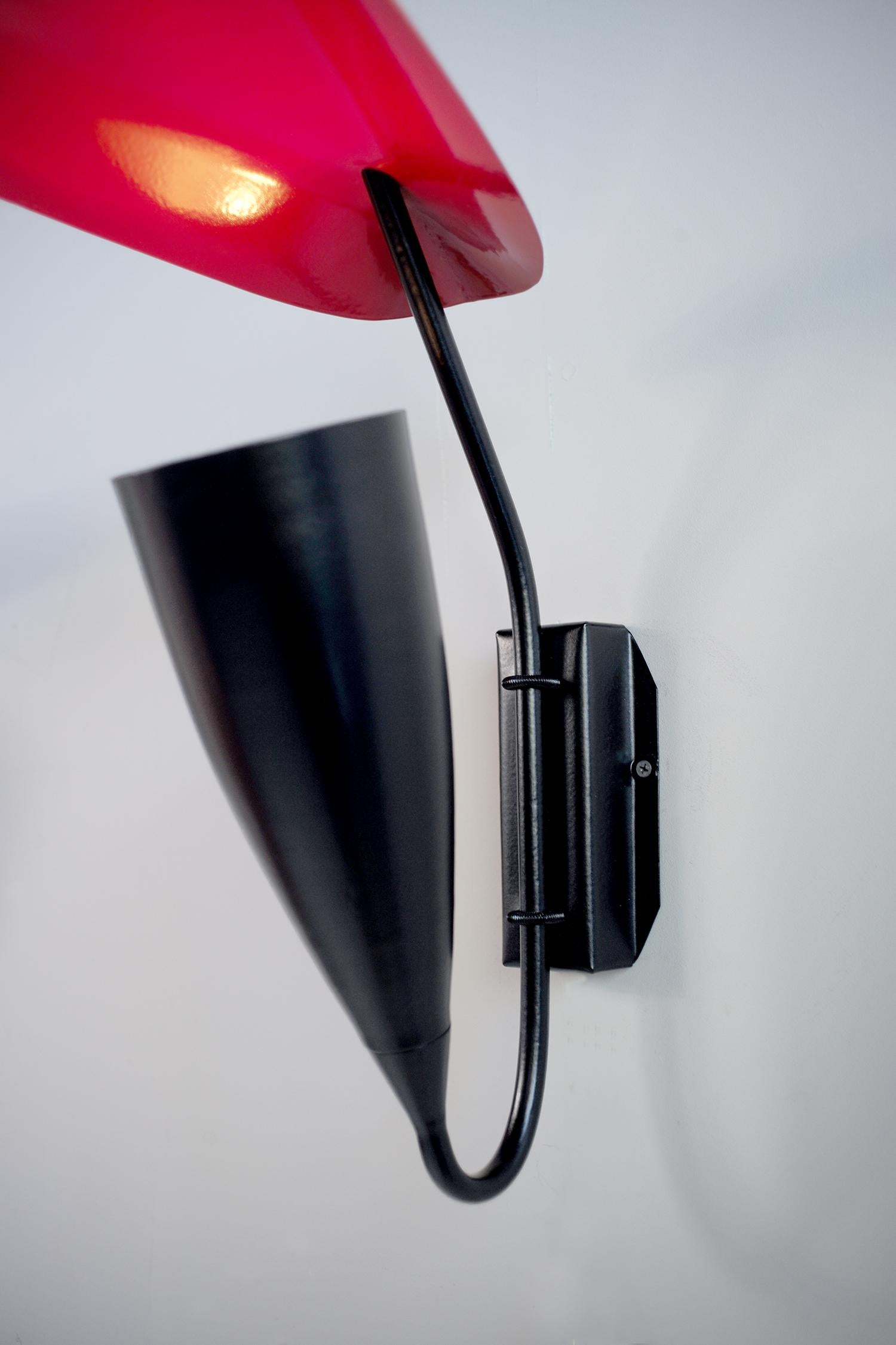 Série de 7 grandes lampes murales avec déflecteur, France, 1950 Bon état - En vente à Catonvielle, FR
