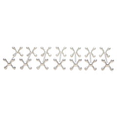 Series of 7 vintage knife rests in silver metal edited by Christofle, Paris