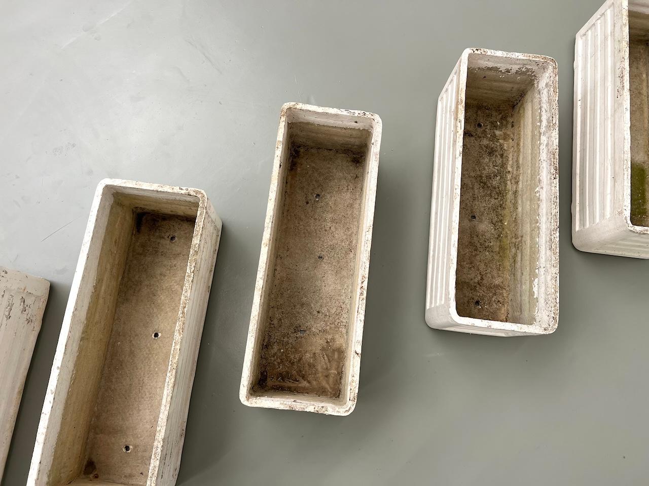 Série de 8 jardinières en fibre ciment, France circa 1950 en vente 10