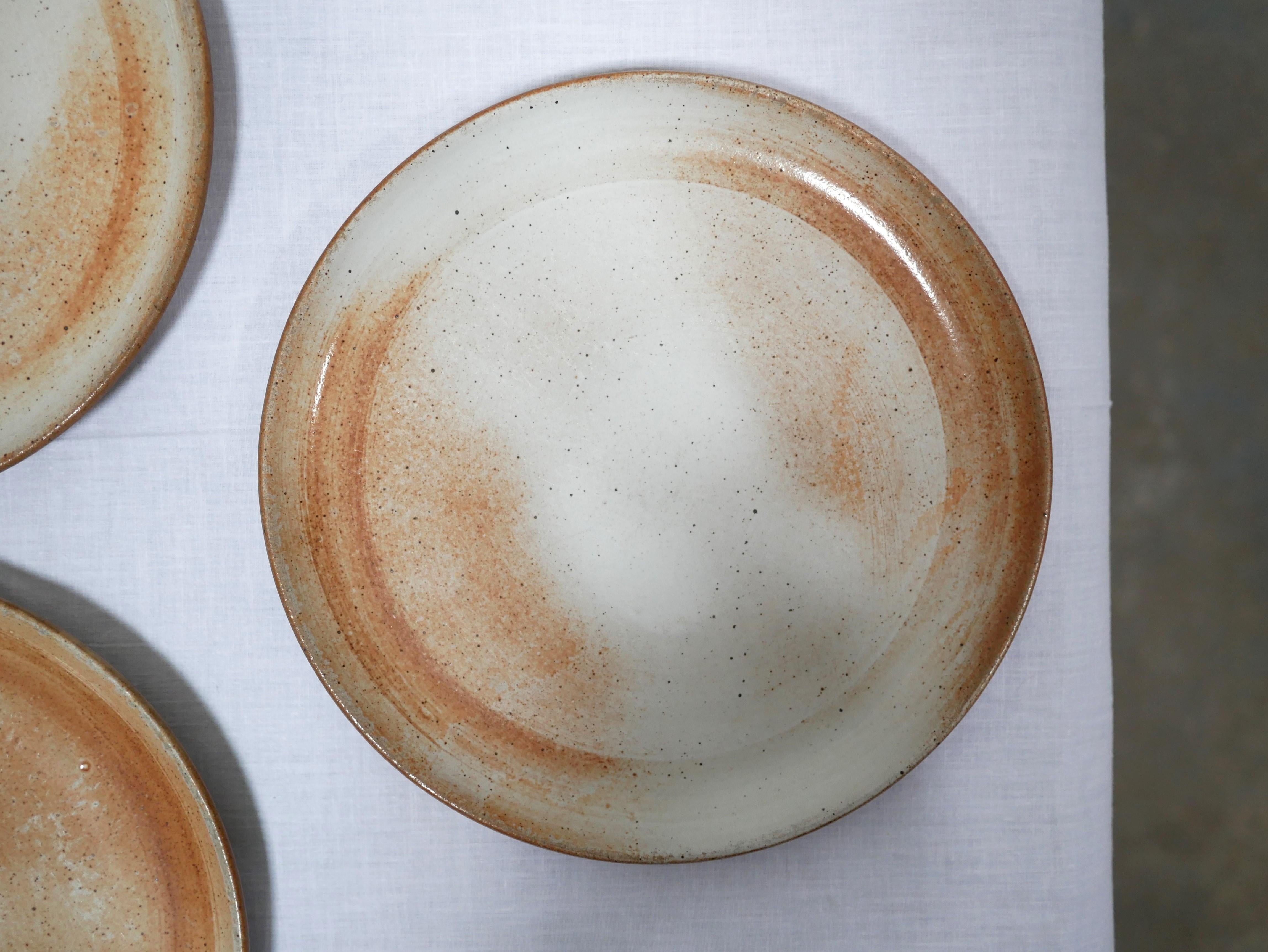 Series of 9 vintage stoneware plates by the Poteries du Marais, France 4
