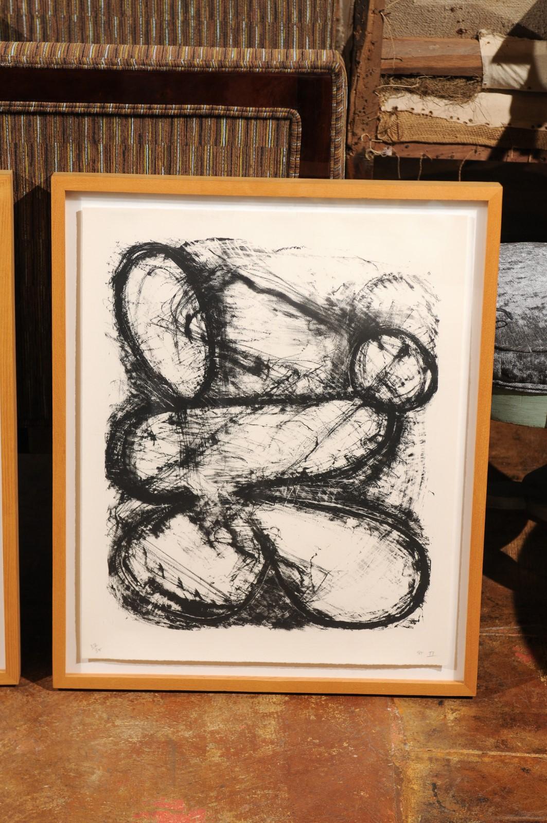 Contemporary Three  Lithographs by Elizabeth Murray, Part of MoMA Collection