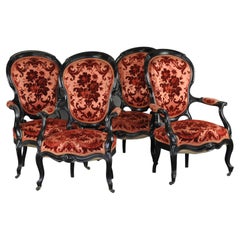 Series Of Four Napoleon III Armchairs