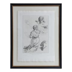 Série de gravures italiennes du 19e siècle encadrées