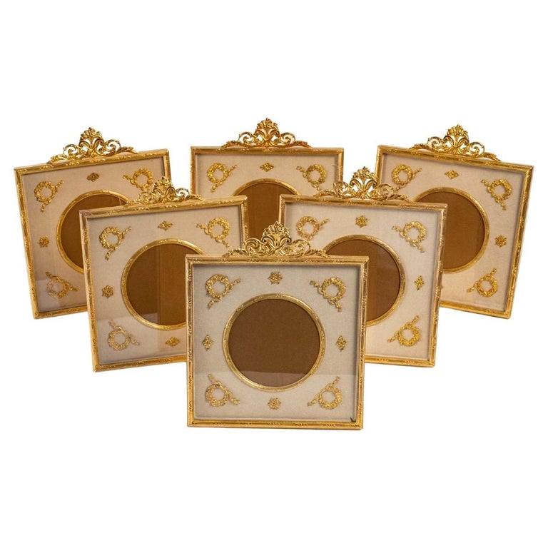 Series of Gilded Bronze Photo Frames, Late 19th Century For Sale at 1stDibs