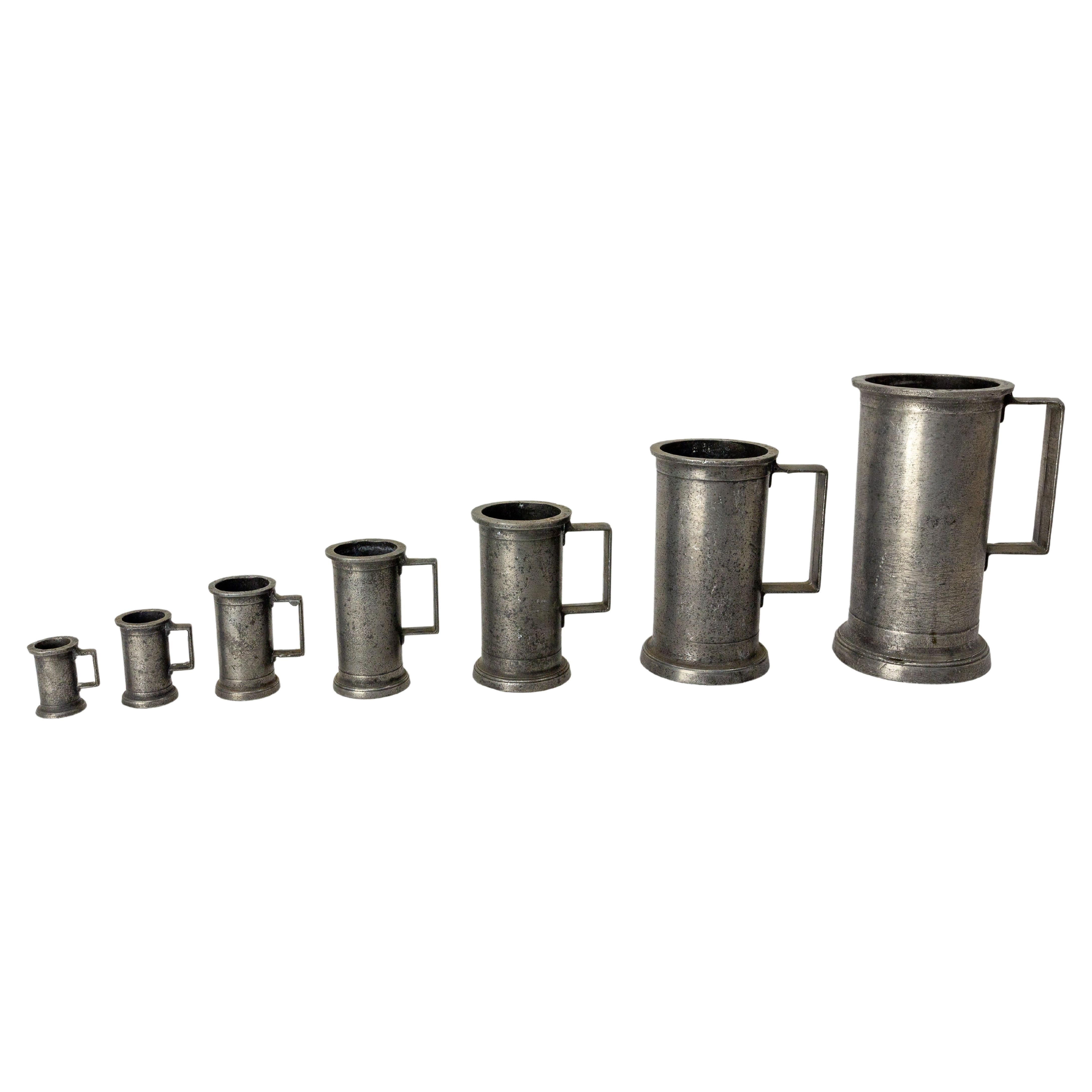 Series of Measuring Tins, Trade Equipment, France, 19th Century For Sale