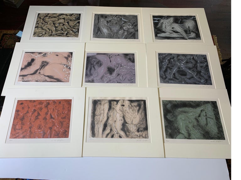 Series of Nine Surrealist Erotic Lithographs by Andre Masson, Signed / Numbered For Sale 13