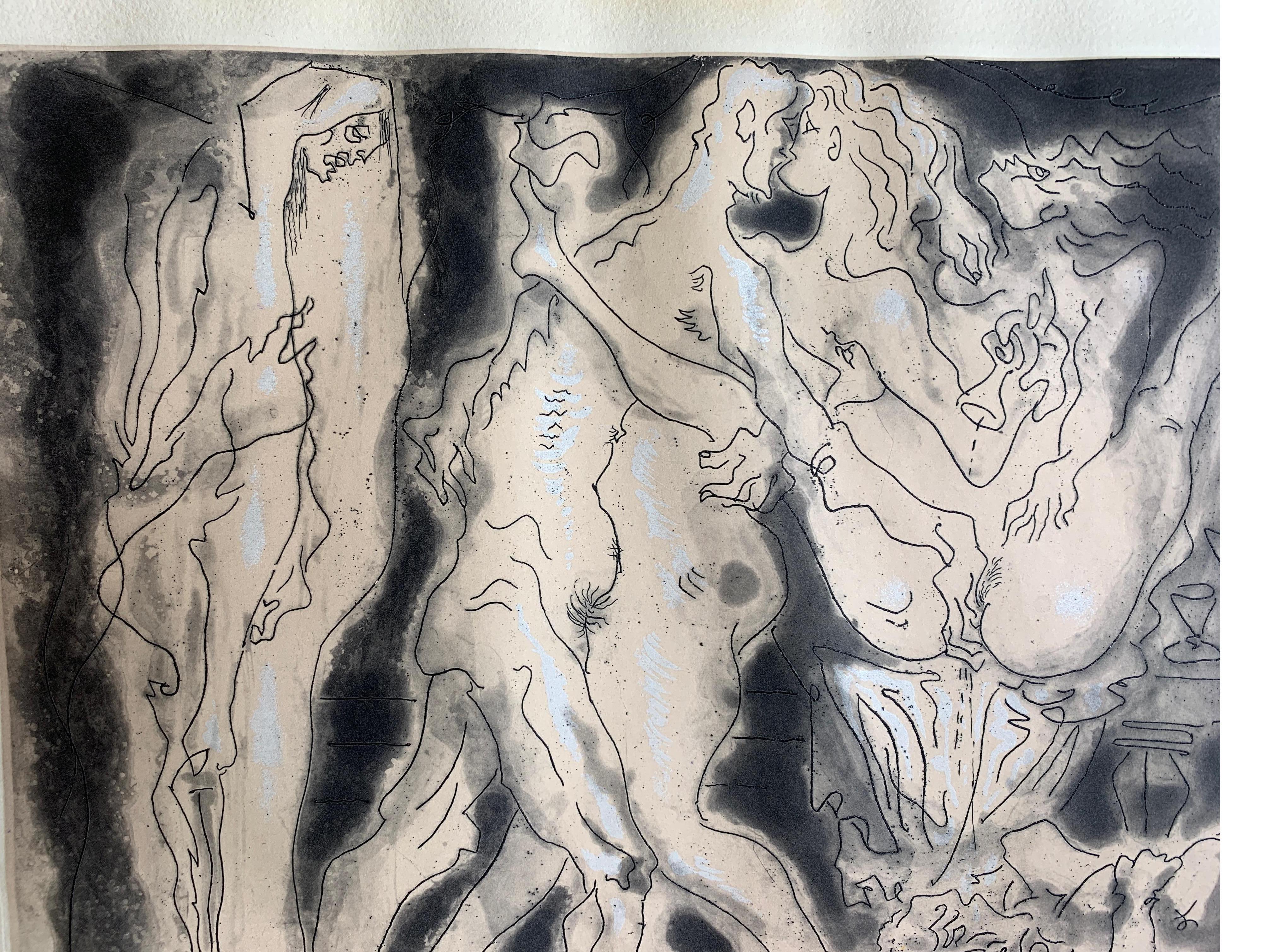 Modern Series of Nine Surrealist Erotic Lithographs by Andre Masson, Signed / Numbered