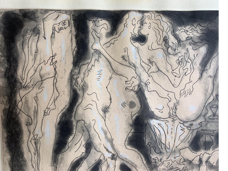 Modern Series of Nine Surrealist Erotic Lithographs by Andre Masson, Signed / Numbered For Sale