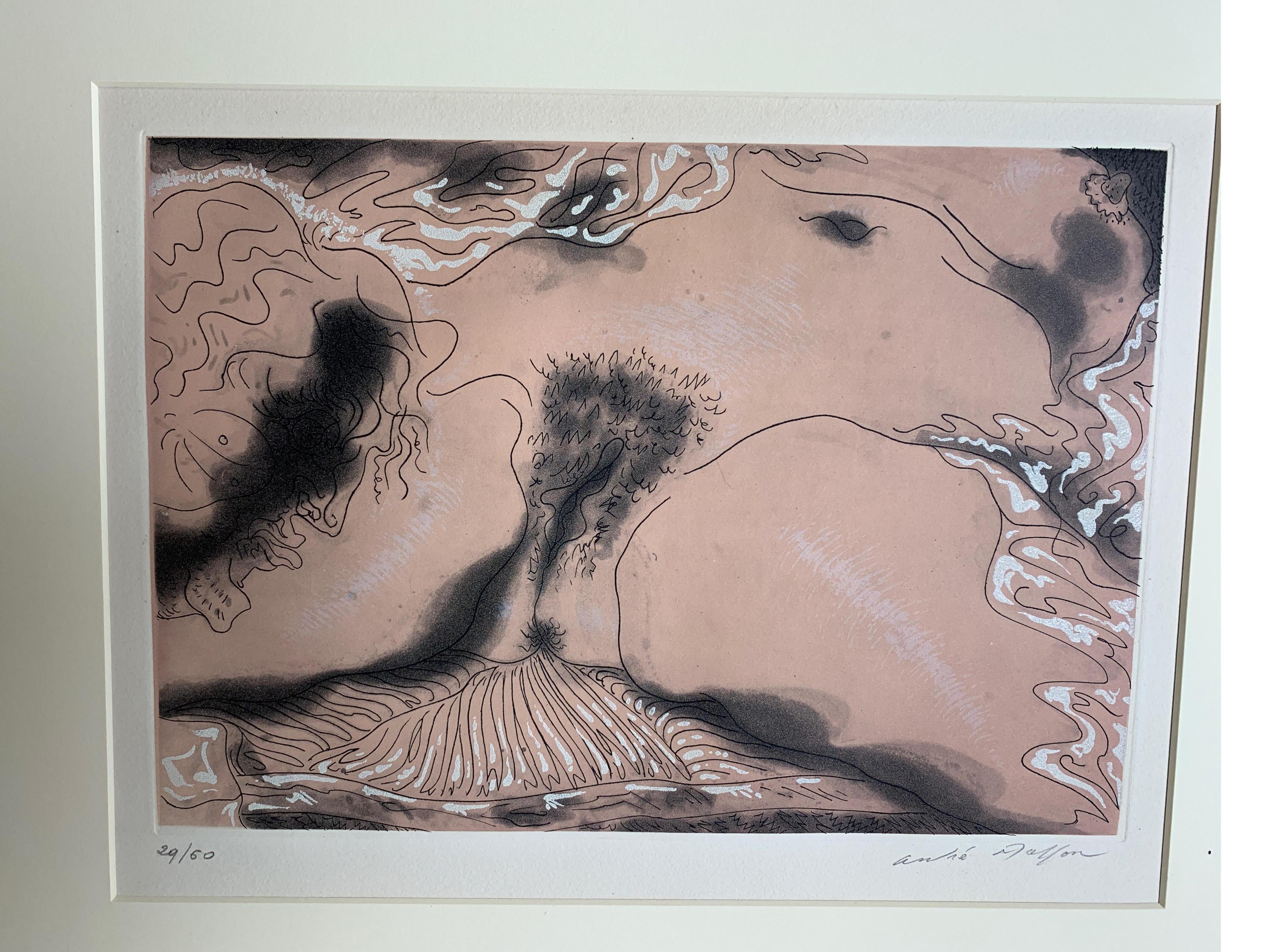 20th Century Series of Nine Surrealist Erotic Lithographs by Andre Masson, Signed / Numbered
