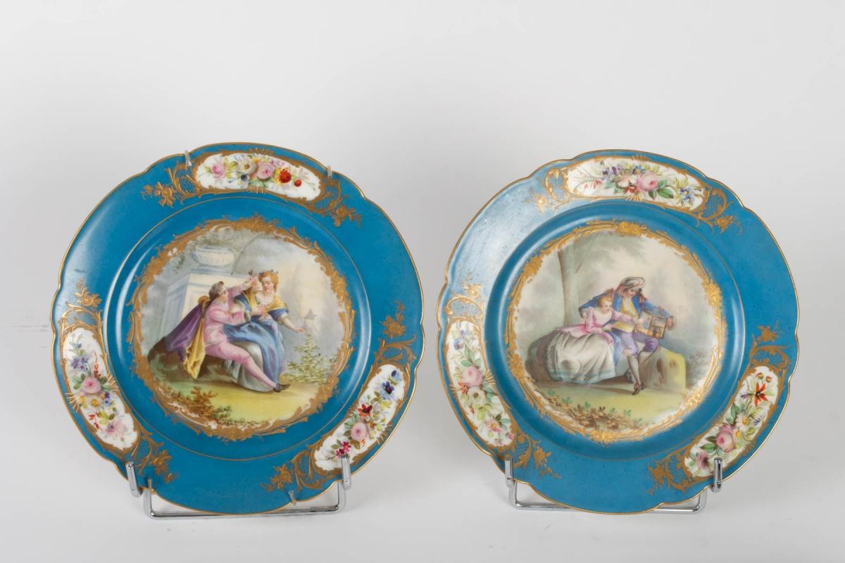 Series of Sèvres Porcelain Plates from the 19th Century 4
