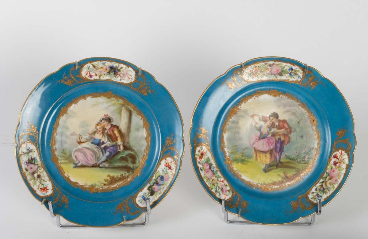 Series of Sèvres Porcelain Plates from the 19th Century 1
