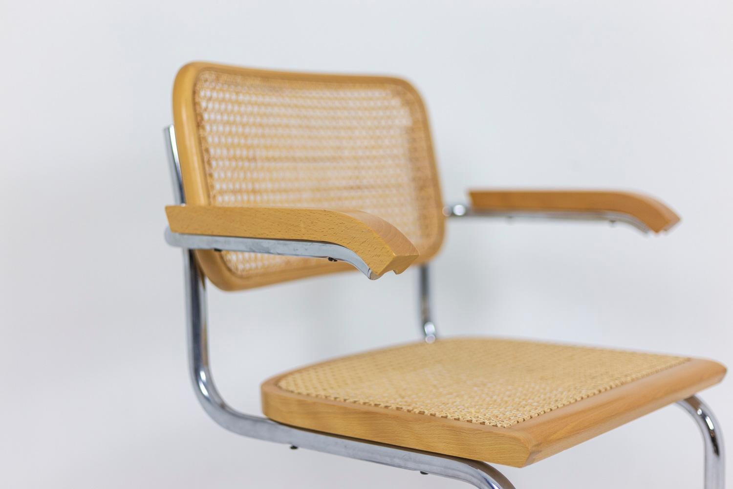 Série de six fauteuils Cesca en hêtre blond, années 1970 1