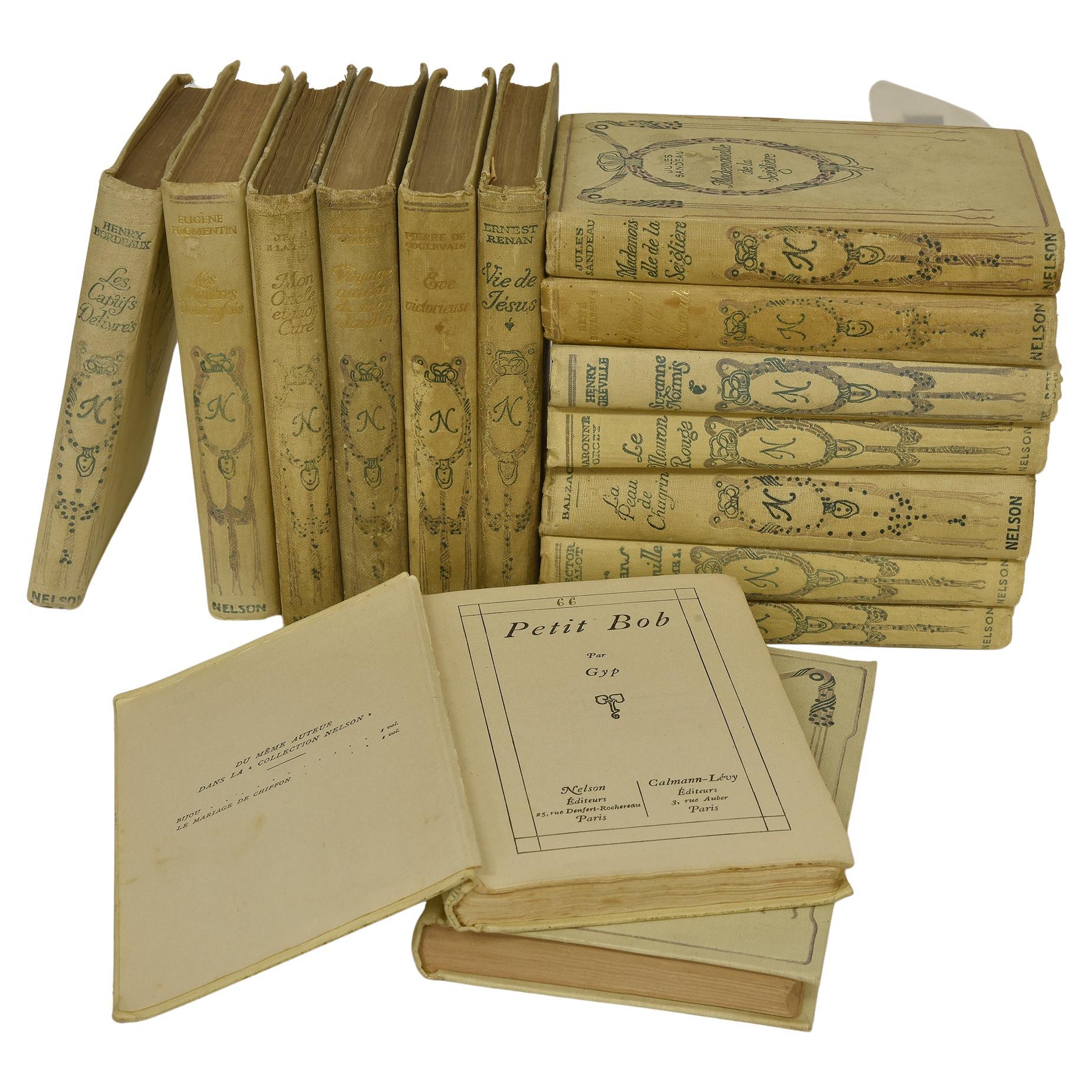 Machine-Made Series of Small French Books For Sale