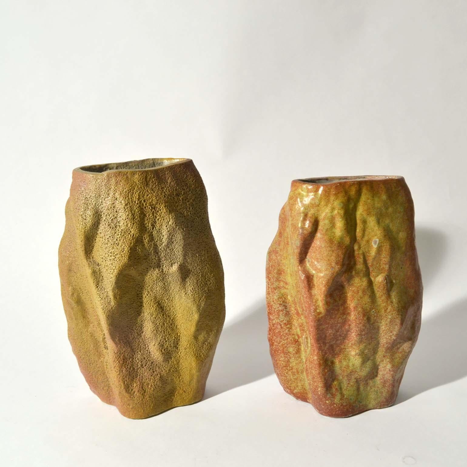 Series of Sculptural Studio Pottery 1960s Dutch Rock Shape Vases, De Olde Kruyk 3