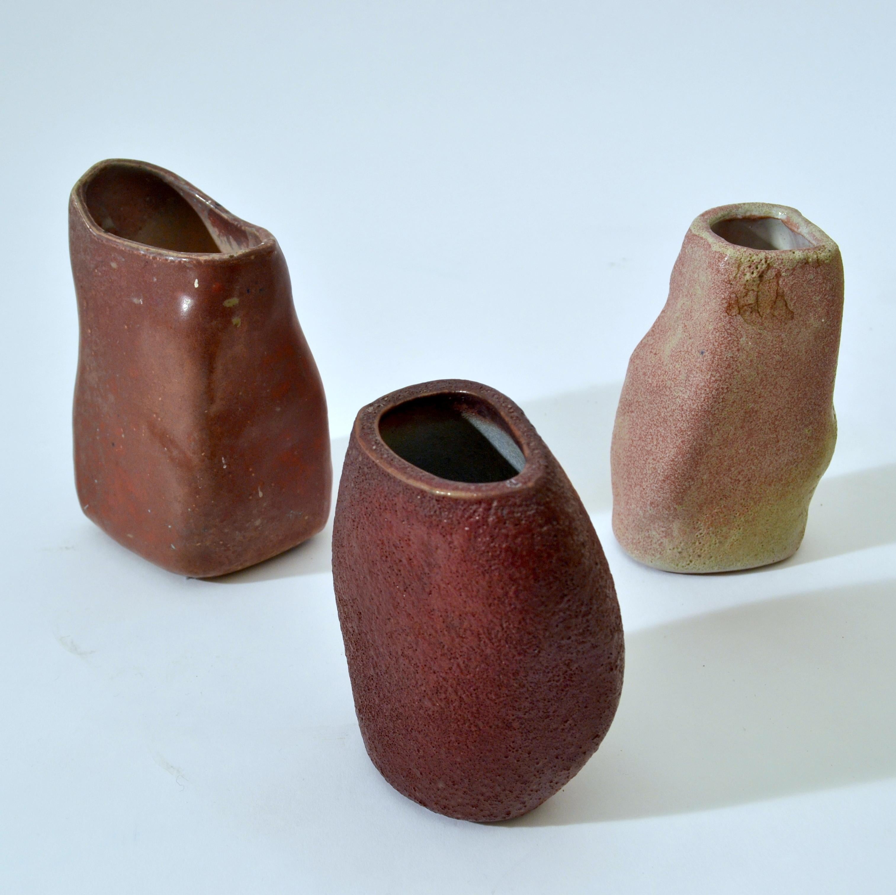 Series of Sculptural Studio Pottery 1960s Dutch Rock Shape Vases, De Olde Kruyk 2