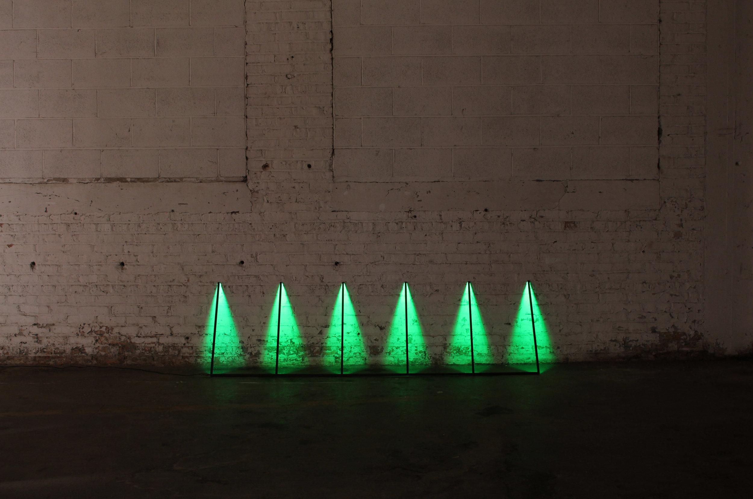 Series, Powder-Coated Aluminum and LED Minimal Geometric Light Sculpture In New Condition For Sale In Chicago, IL