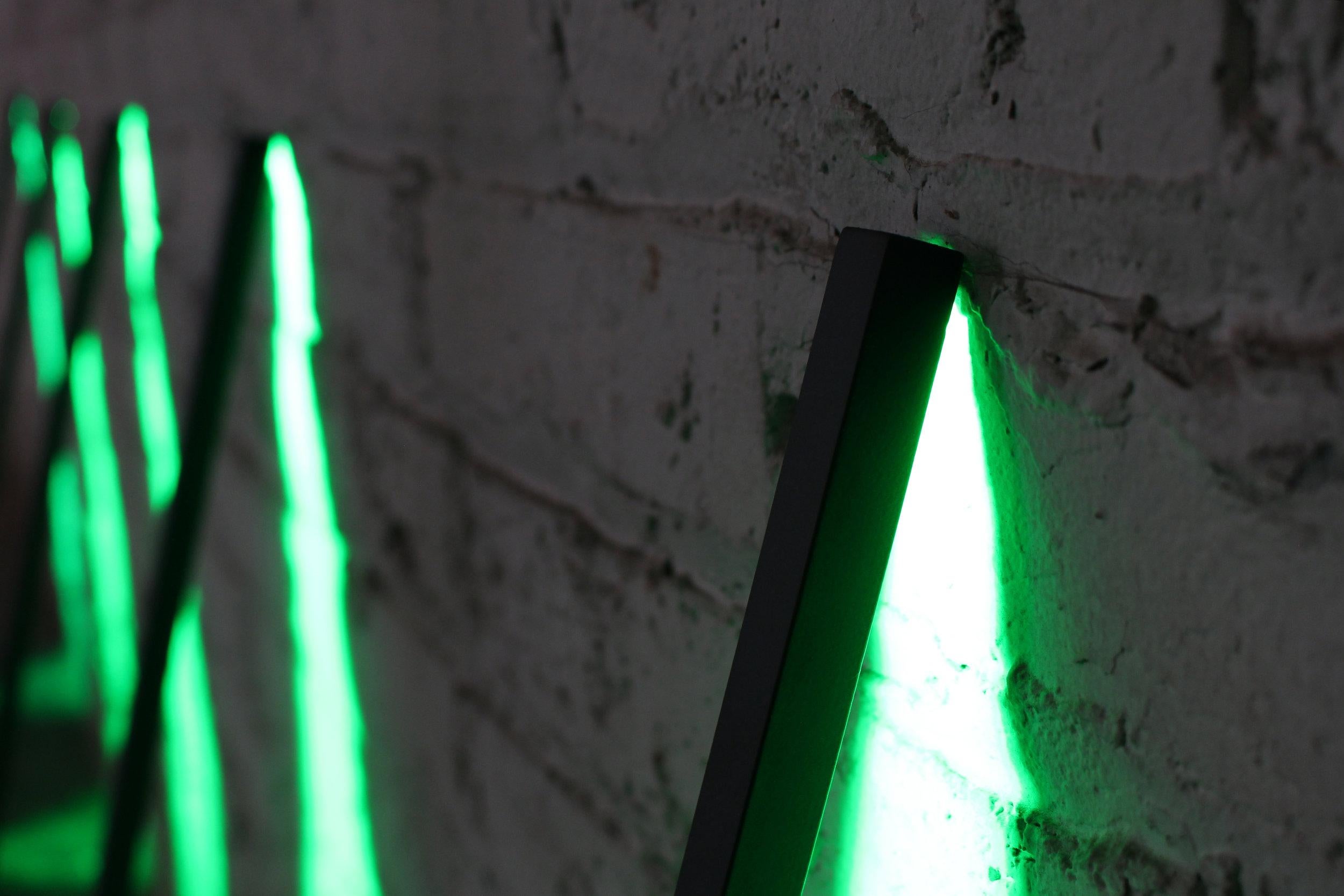 Series, Powder-Coated Aluminum and LED Minimal Geometric Light Sculpture For Sale 2