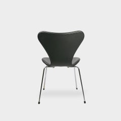 Series Seven Chairs, Model 3107, Soft leather, Black, Arne Jacobsen