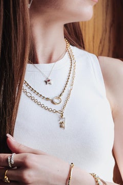 Series Starlight Ruby Diamond Star Necklace