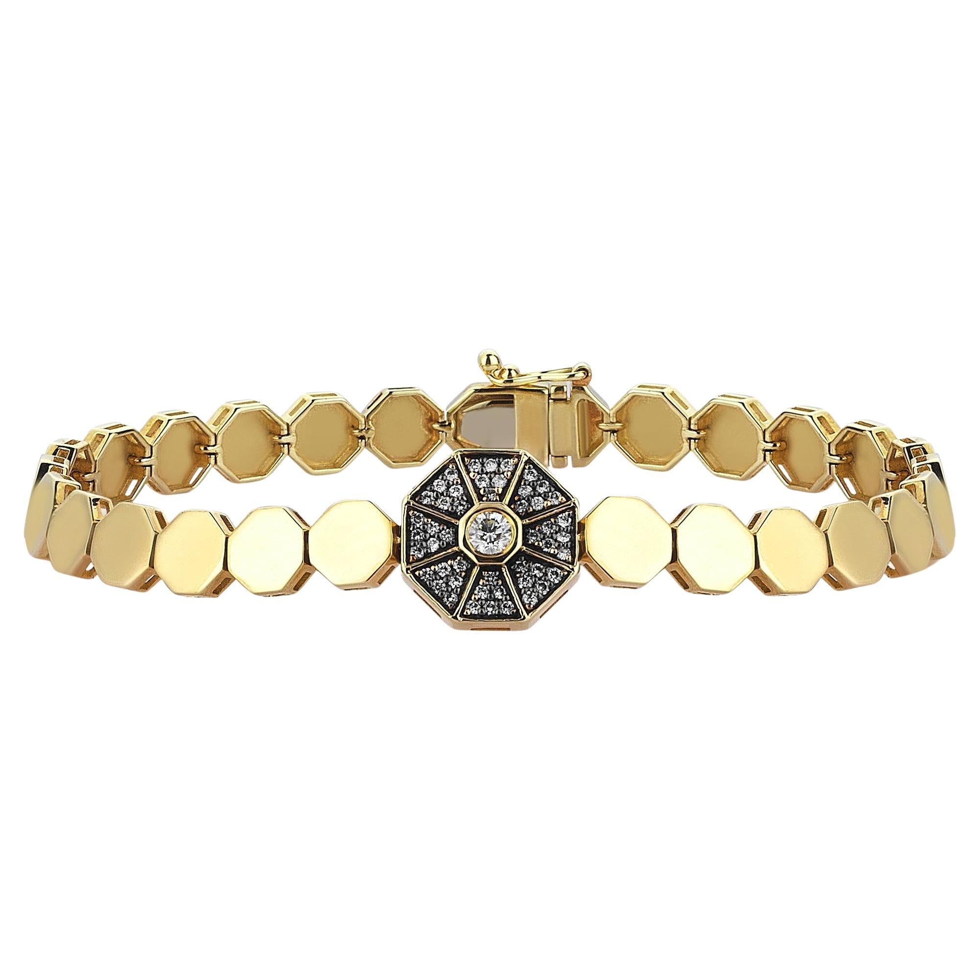 Series The Universe Central Diamond Bracelet