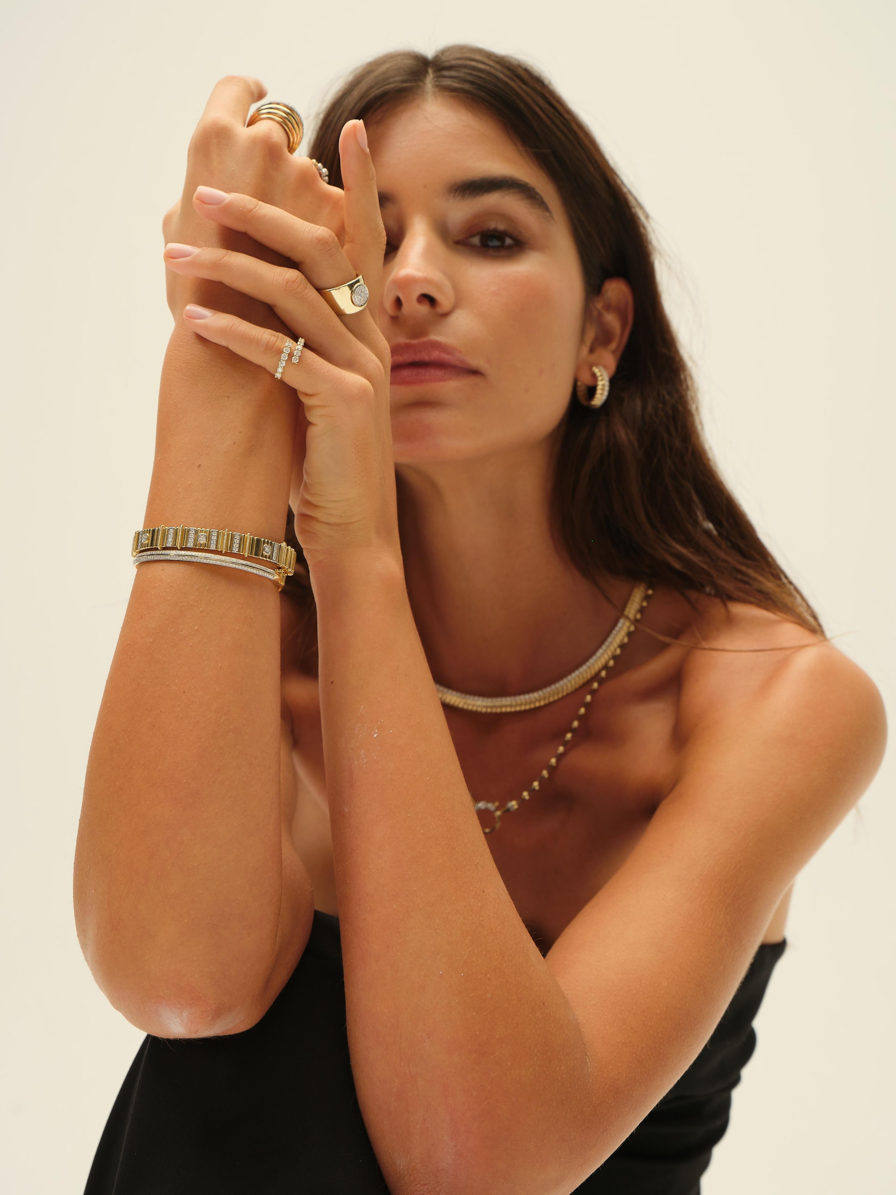 Pulsera de diamantes Serie El Universo Art Decó en venta