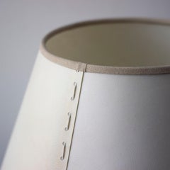 Series02 Table Lamp, Dark Patinated Brass, Goatskin Parchment Ultra Suede Trim