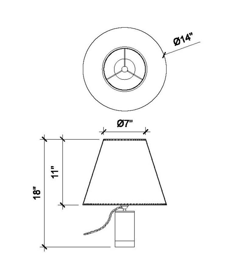 Tischlampe der Serie02, poliertes, unlackiertes Messing, Schirm aus Ziegenleder (21. Jahrhundert und zeitgenössisch) im Angebot