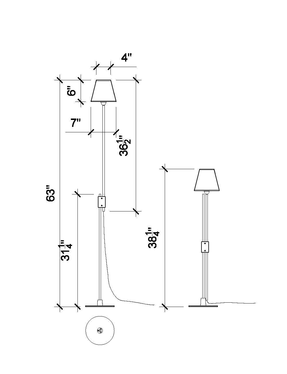 Verstellbare Stehlampe aus vernickeltem Messing mit Ziegenlederbesatz aus der Serie04 (Gefärbt) im Angebot