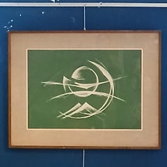 Monochrome Screenprint on Green Background - Carmelo Cappello - Italy - 1964