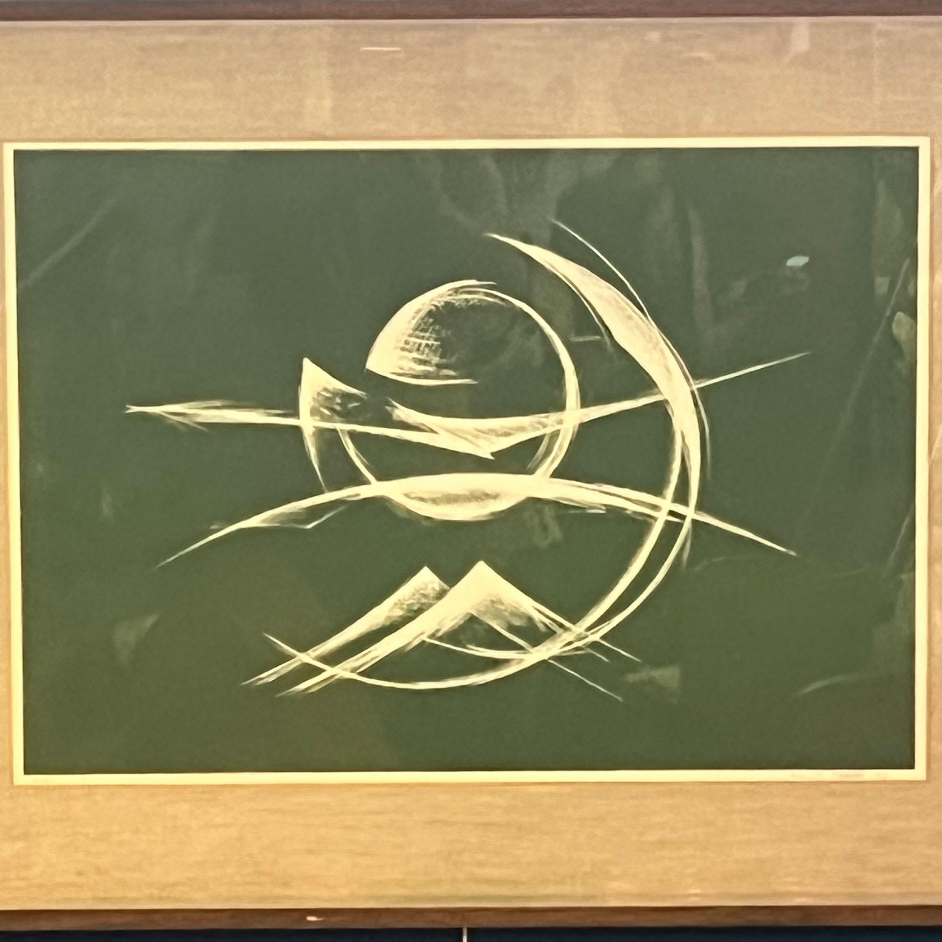 Italian Serigrafia Monocroma su Fondo Verde – Carmelo Cappello - Italia - 1964 in vendita