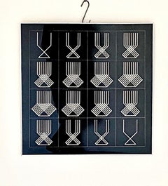 Vintage-Siebdruck mit geometrischen Figuren, Giuseppe Bertolio, Italien 1974