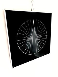 Alter Siebdruck mit geometrischen Figuren, Giuseppe Bertolio, Italien 1970er Jahre