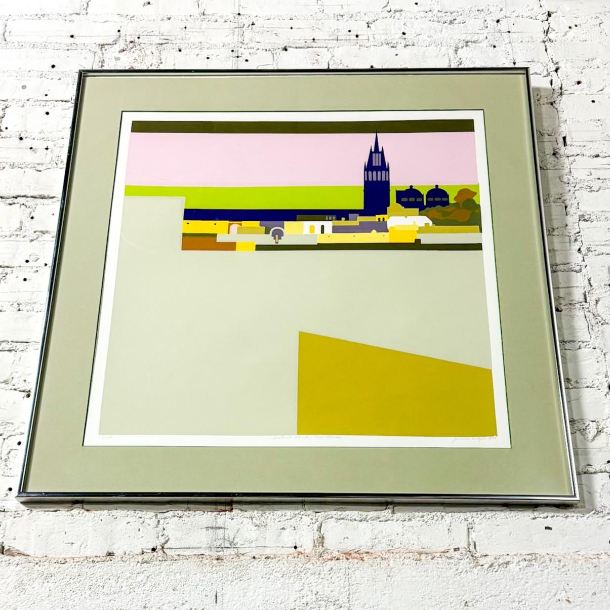 Serigrafía IMP Titulada Distant Land New Skies #19/150 por Janice Wetzel finales del siglo XX en venta