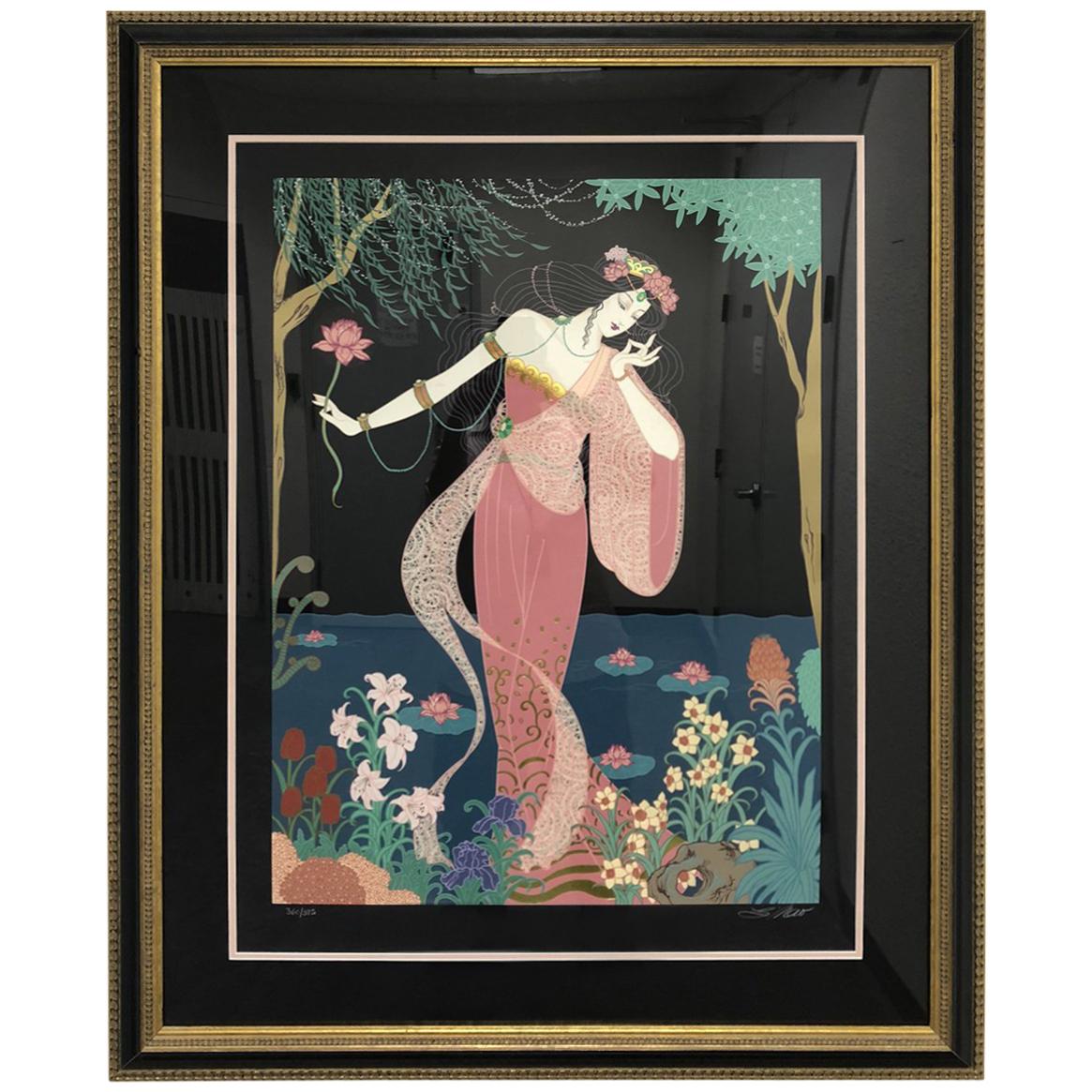 Serigraph Print "Demure Spirit" by Lillian Shao For Sale