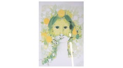 Serigraphic Poster by Bjørn Wiinblad with a Motif of a Woman