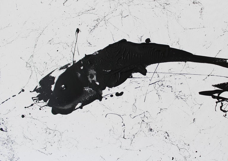 Black Fish - Abstract Expressionist Painting by Serj Tankian 