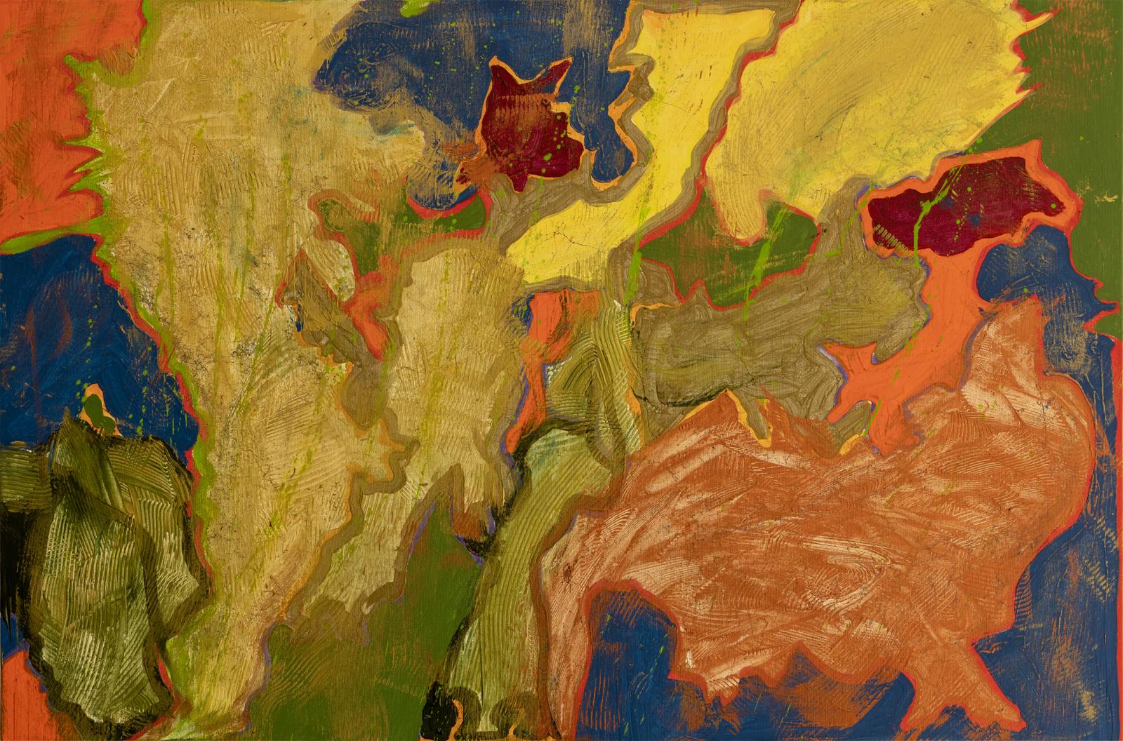 Serj Tankian  Abstract Painting - Kiwi In Pangea 