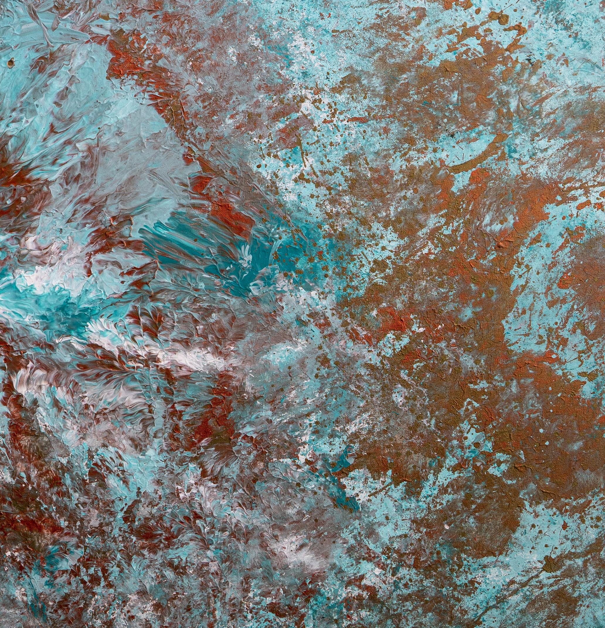 Oceanic Subterfuge by Serj Tankian - Blue Abstract Painting by Serj Tankian 