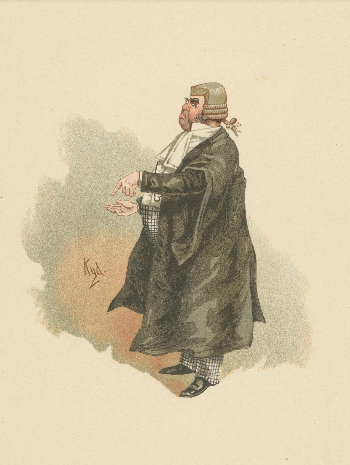 Serjeant Buzfuz aus den Pickwick Papers - Kyd Charakterdruck nach Dickens, um 1889 im Angebot 1
