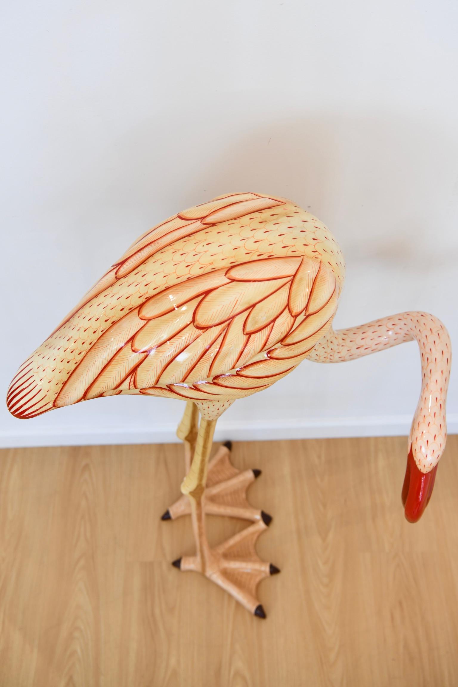 Sermel Tonala Papier Mache Flamingo 8