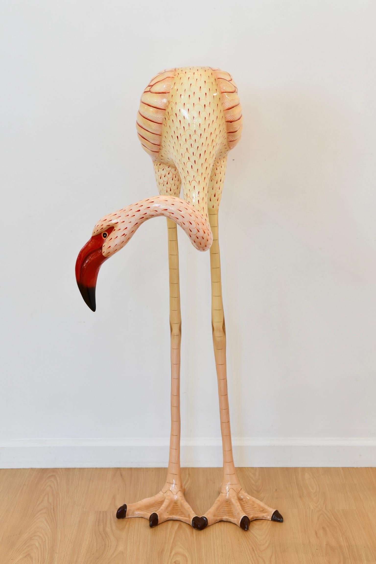 Sermel Tonala Papier Mache Flamingo In Good Condition In Brooklyn, NY