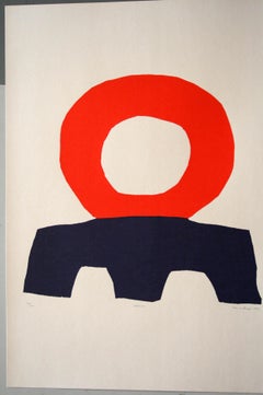 "Seroloc" Original Bauhaus Artist Linocut Print, Signed Werner Graeff