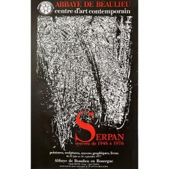 Original poster of Serpan's exhibition in 1977 at the Beaulieu Abbey